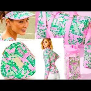 NWT LILLY PULITZER ALWAYS WORTH IT 9 PC SET XS SKIPPER GYM BAG, AND SO MUCH MORE